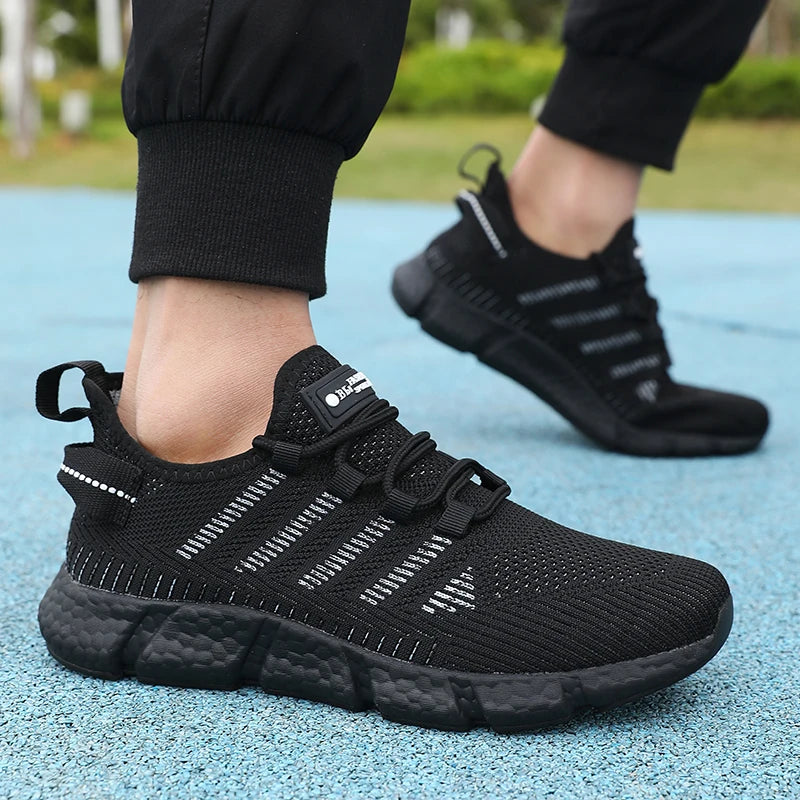 Men’s Summer Running Shoes – Breathable Mesh, Soft Sole, Outdoor Sneakers