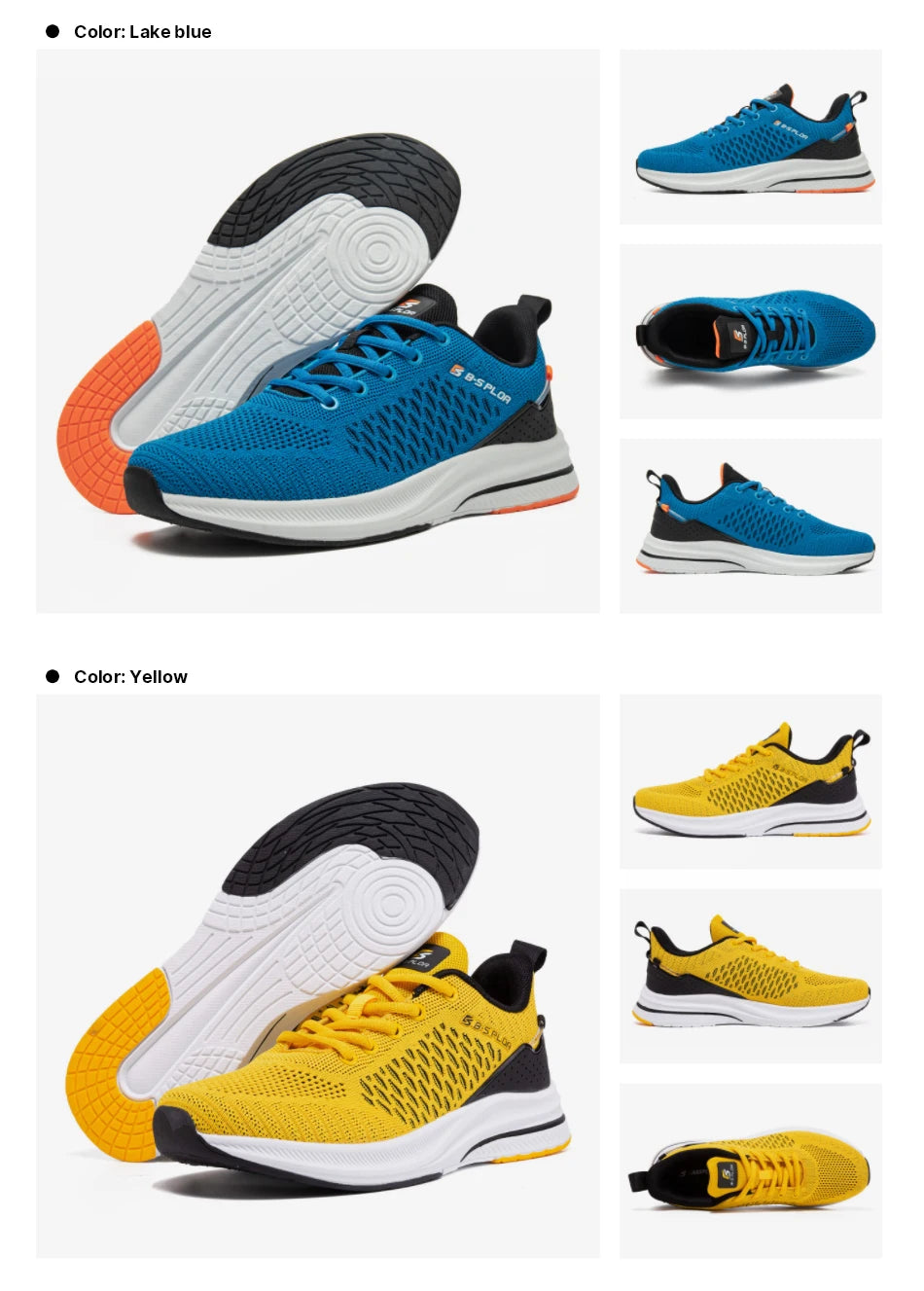 Baasploa Men’s Running Shoes – Lightweight Breathable Outdoor Sneakers