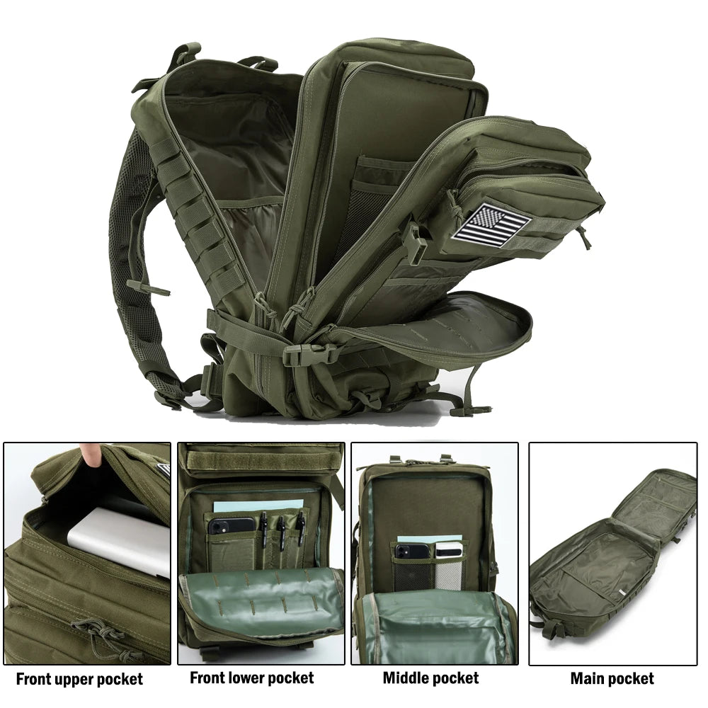 30/50L Tactical Backpack – Outdoor Survival & Hiking Molle Pack