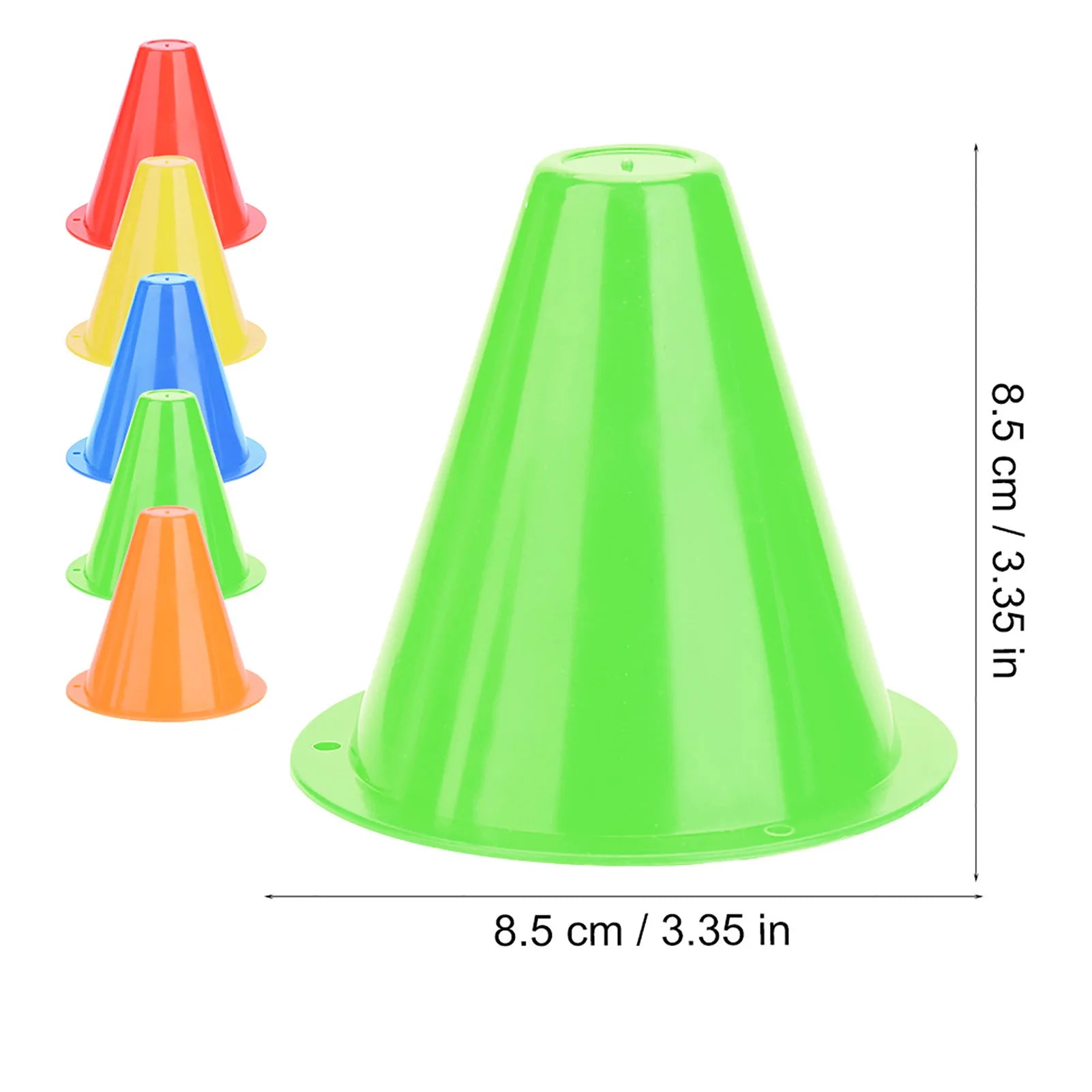 10Pcs Soccer Training Cones – Plastic Football Marker Barriers
