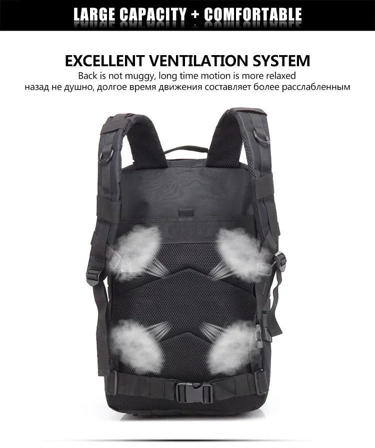 30/50L Tactical Backpack – Outdoor Survival & Hiking Molle Pack