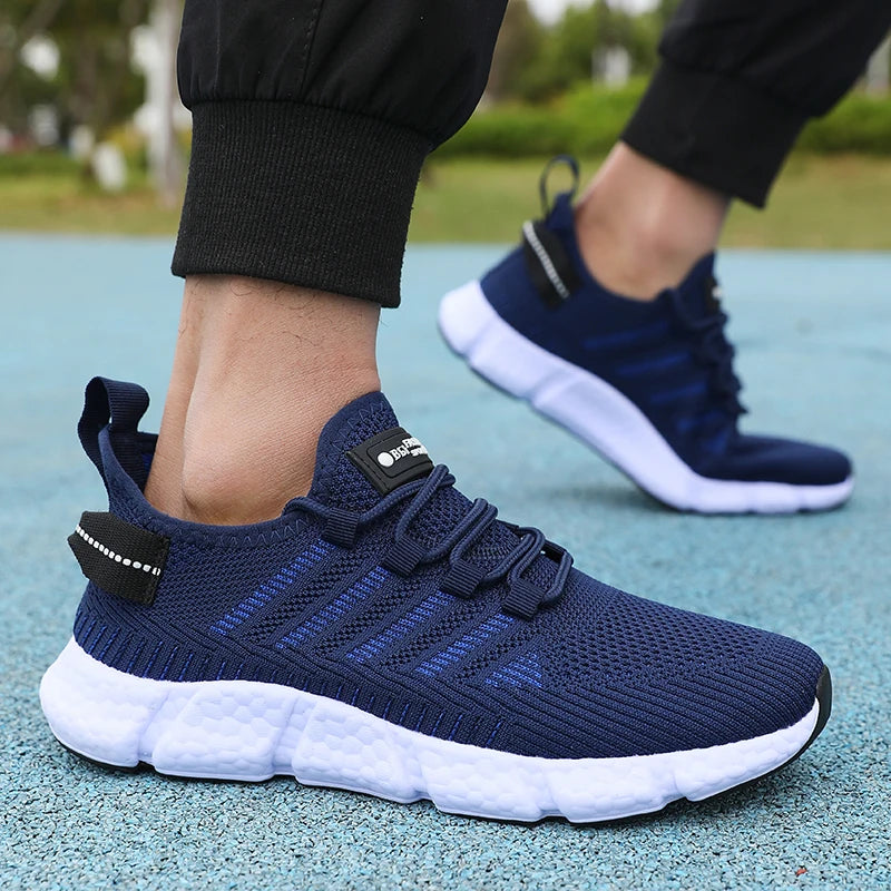 Men’s Summer Running Shoes – Breathable Mesh, Soft Sole, Outdoor Sneakers