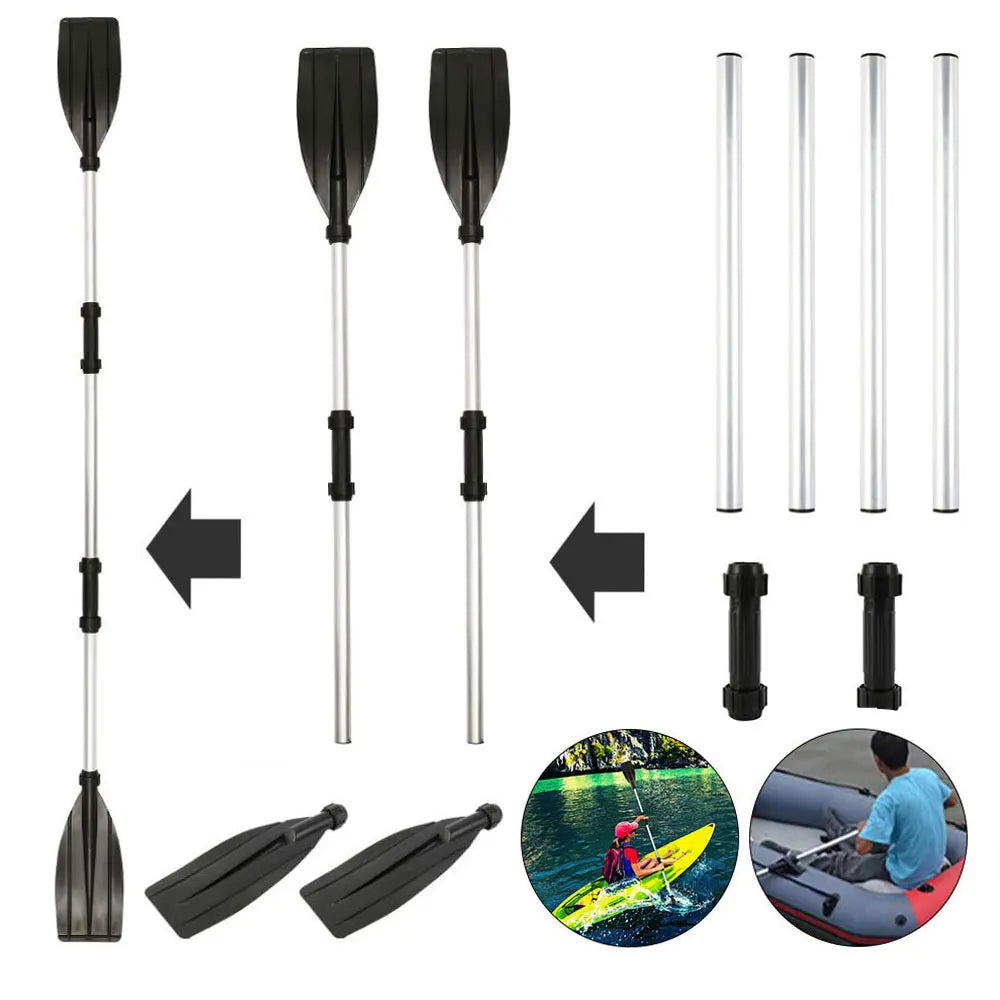 Aluminium Kayak Paddles – Adjustable Heavy Duty Detachable Oars for Inflatable Kayaks