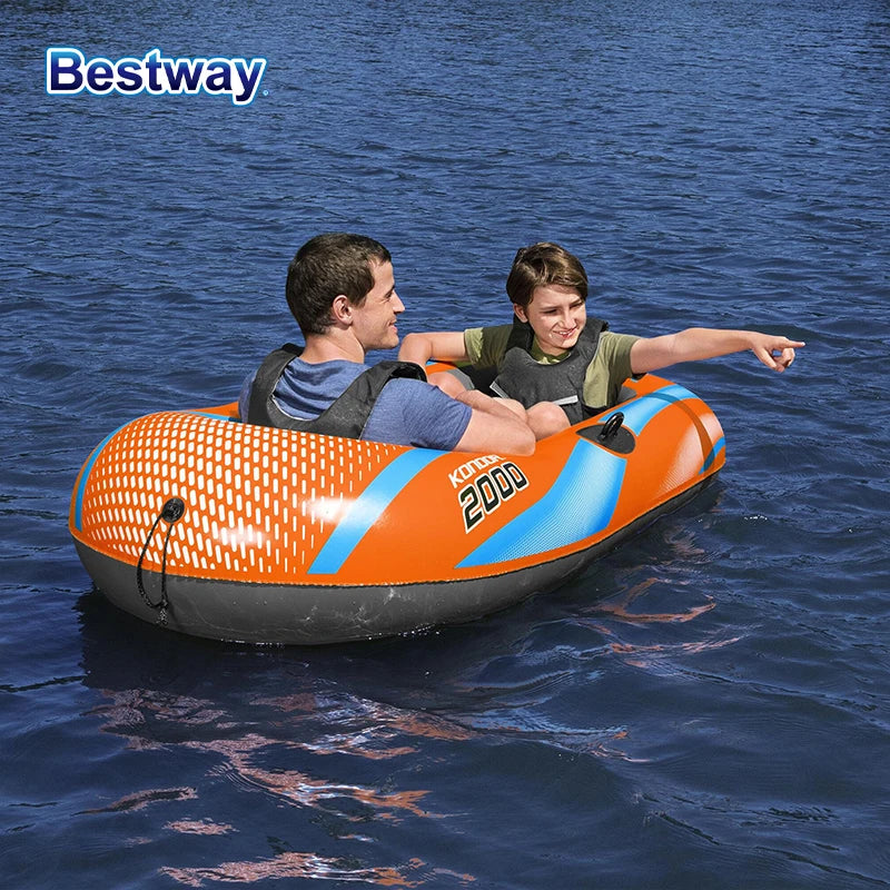 Bestway Inflatable Kayak – Heavy Duty PVC Rafting Boat for 1–3 Persons
