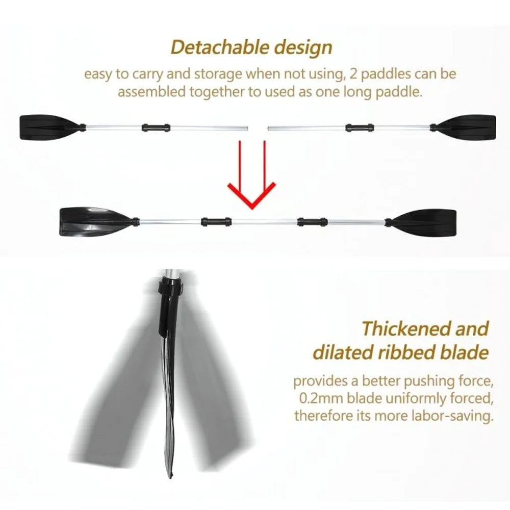Aluminium Kayak Paddles – Adjustable Heavy Duty Detachable Oars for Inflatable Kayaks