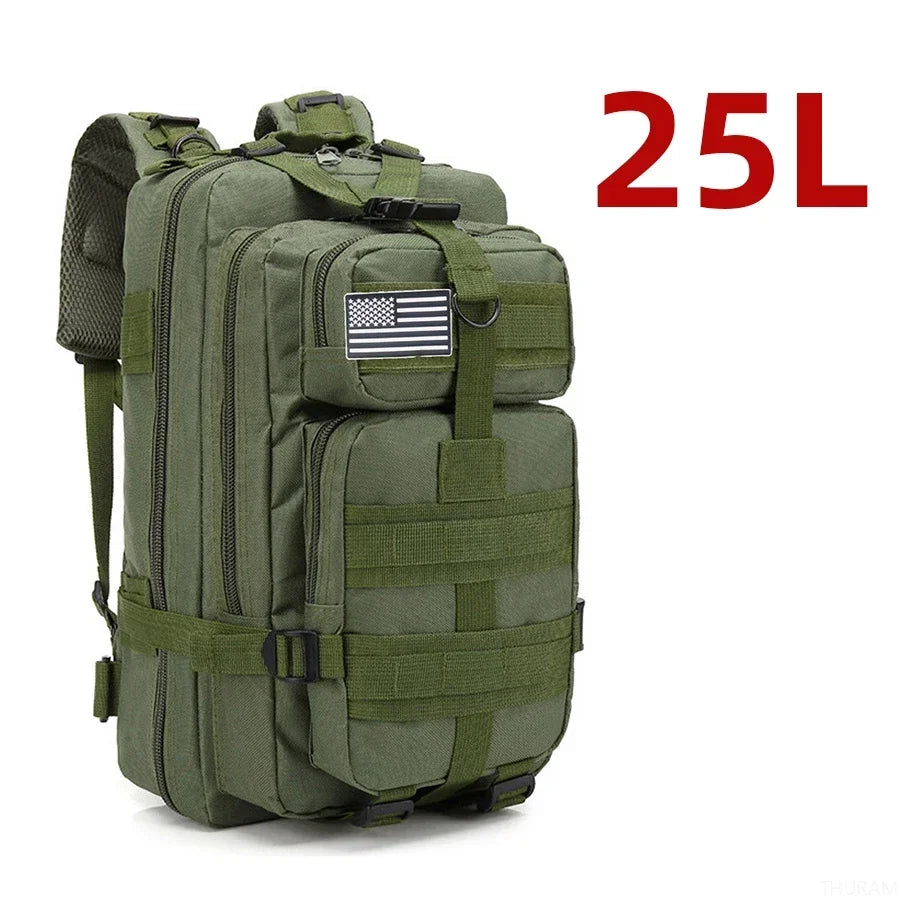 Tactical Nylon Backpack – 25L/50L Waterproof Outdoor Rucksack