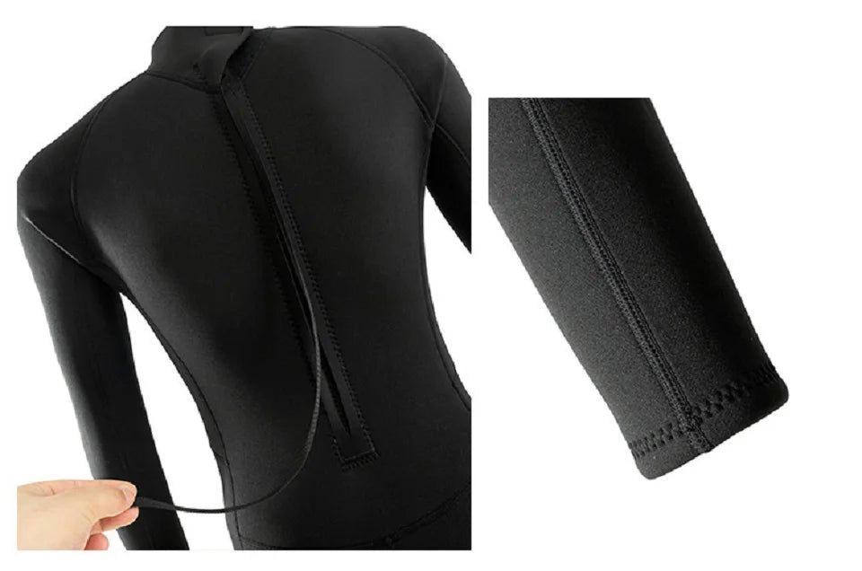 3mm/2mm Neoprene Wetsuit – Full Body Thermal Diving & Water Sports Suit