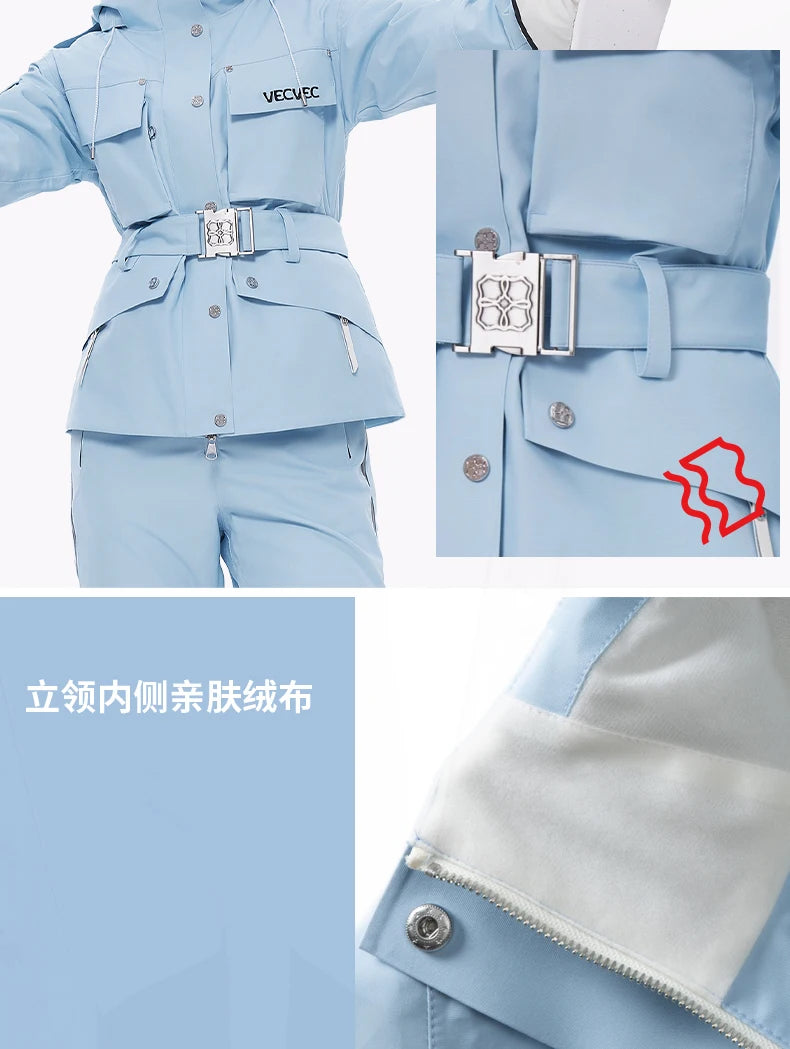 VECVEC Women’s Ski Jacket – Warm, Waterproof & Windproof Freestyle Coat