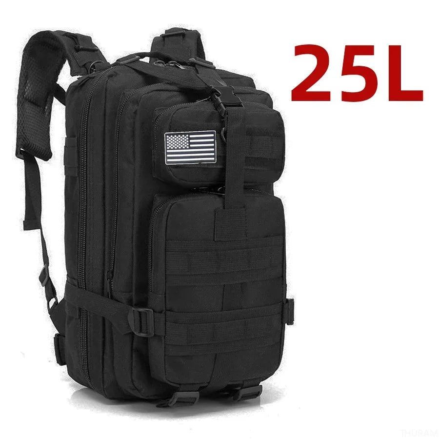 Tactical Nylon Backpack – 25L/50L Waterproof Outdoor Rucksack