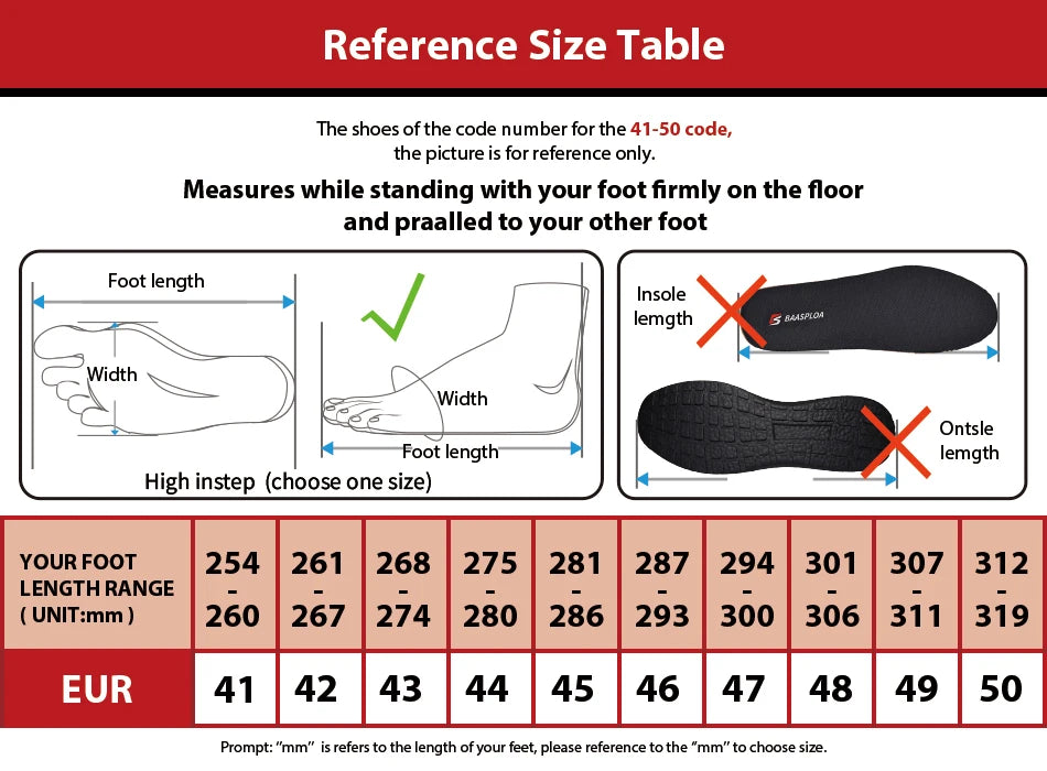 Baasploa Men’s Running Shoes – Lightweight Breathable Outdoor Sneakers