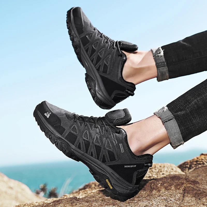 HIKEUP Men’s Hiking Shoes – Breathable Outdoor Trekking Sneakers
