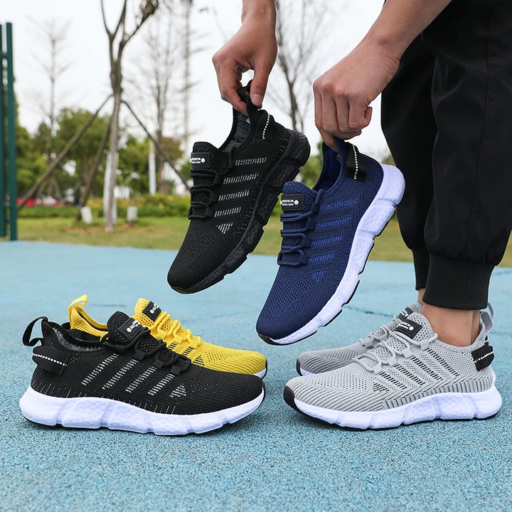 Men’s Summer Running Shoes – Breathable Mesh, Soft Sole, Outdoor Sneakers