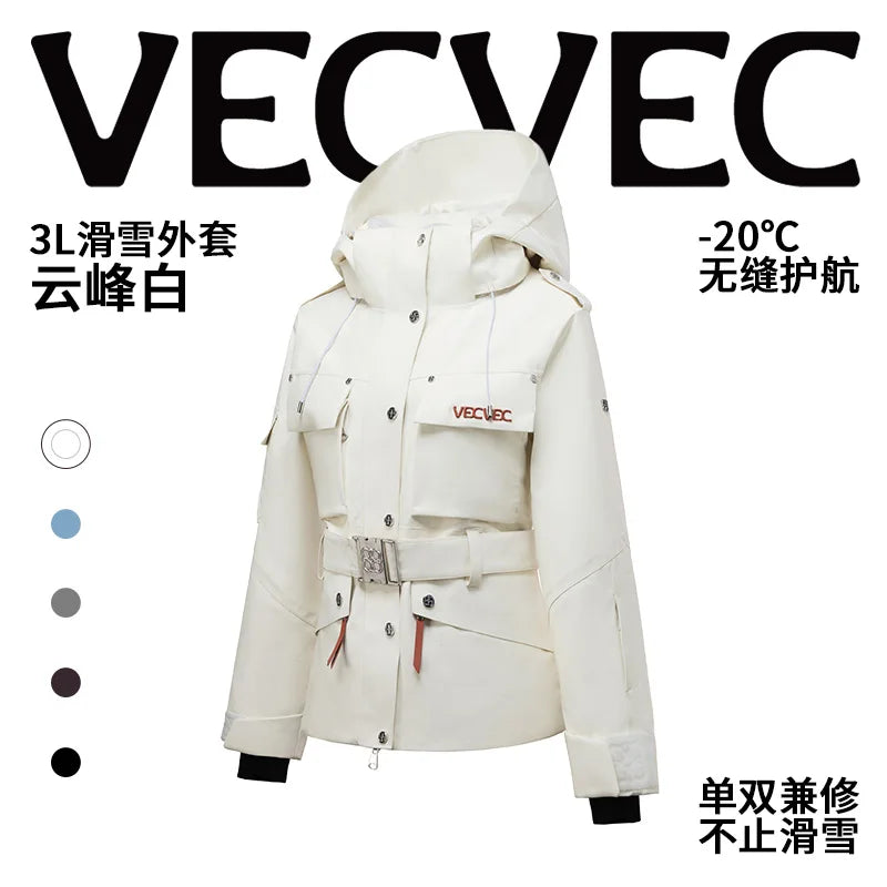 VECVEC Women’s Ski Jacket – Warm, Waterproof & Windproof Freestyle Coat