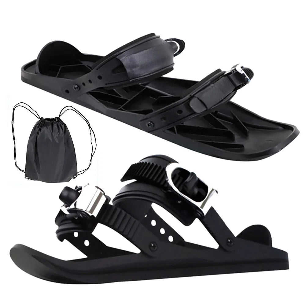 Mini Short Ski Skates – Adjustable Skiboards Boots for Winter Outdoor Sports