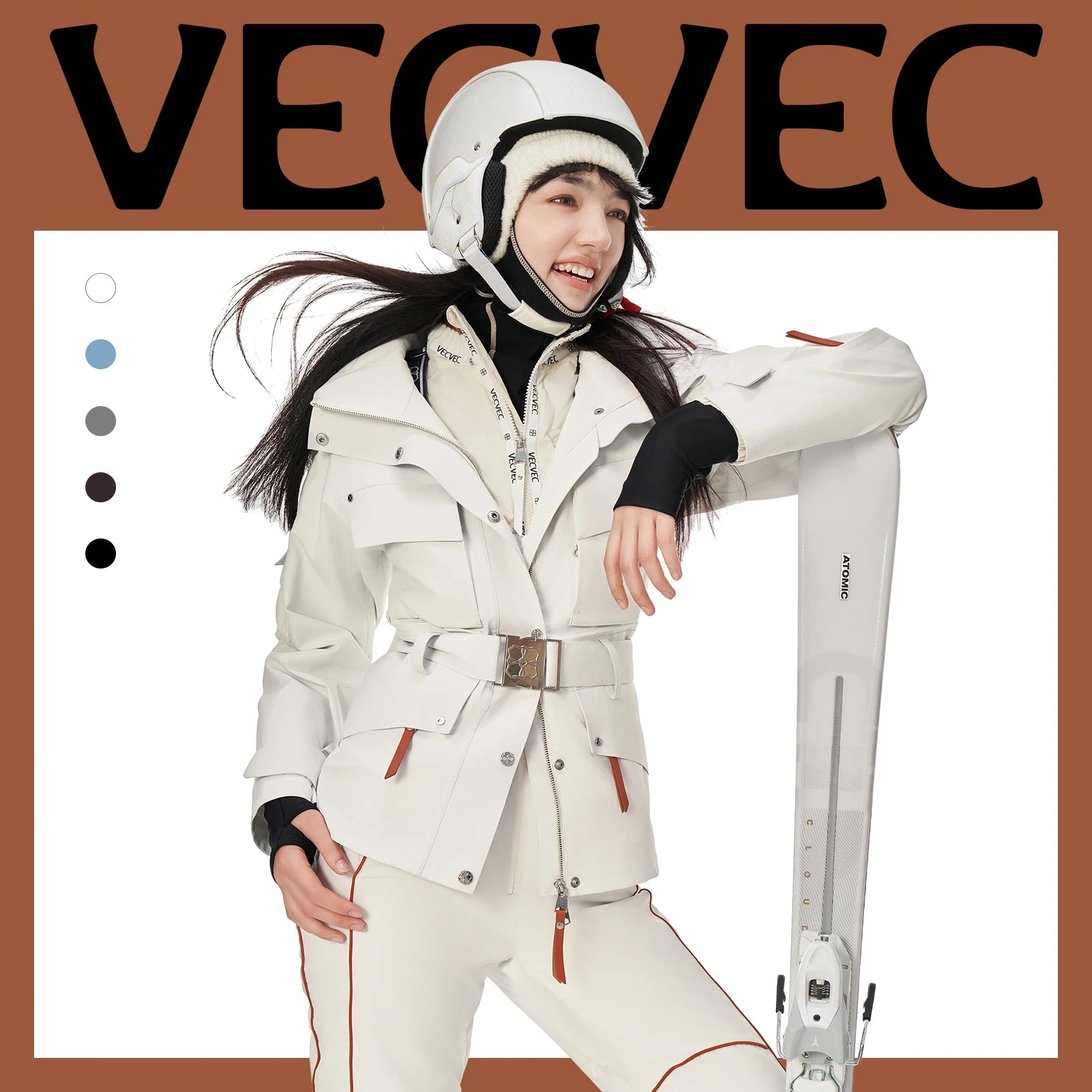 VECVEC Women’s Ski Jacket – Warm, Waterproof & Windproof Freestyle Coat