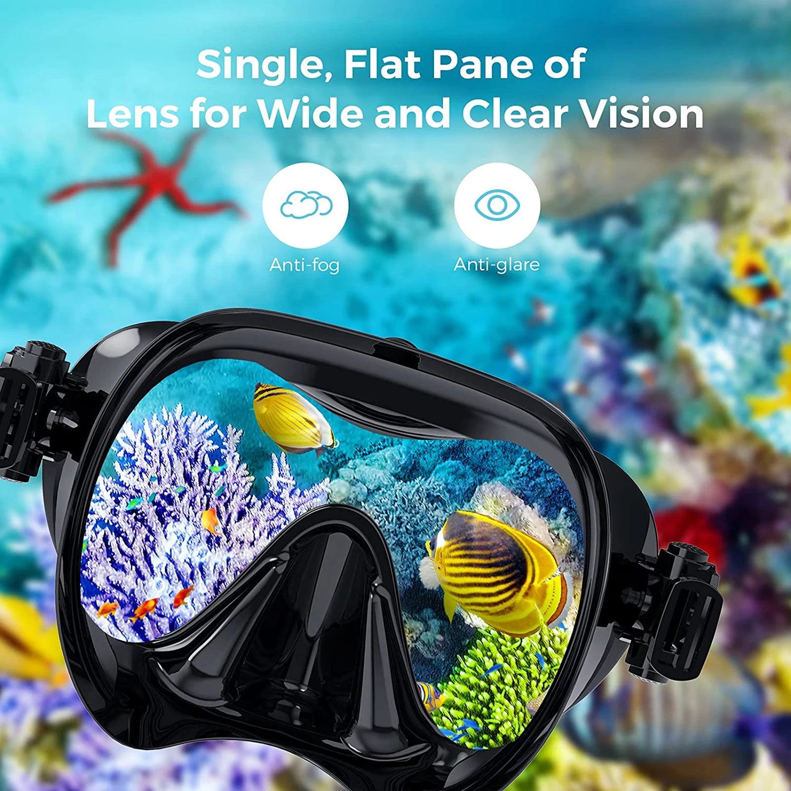 Wet GoPro Diving Mask – Low Volume Freedive Mask with Camera Mount