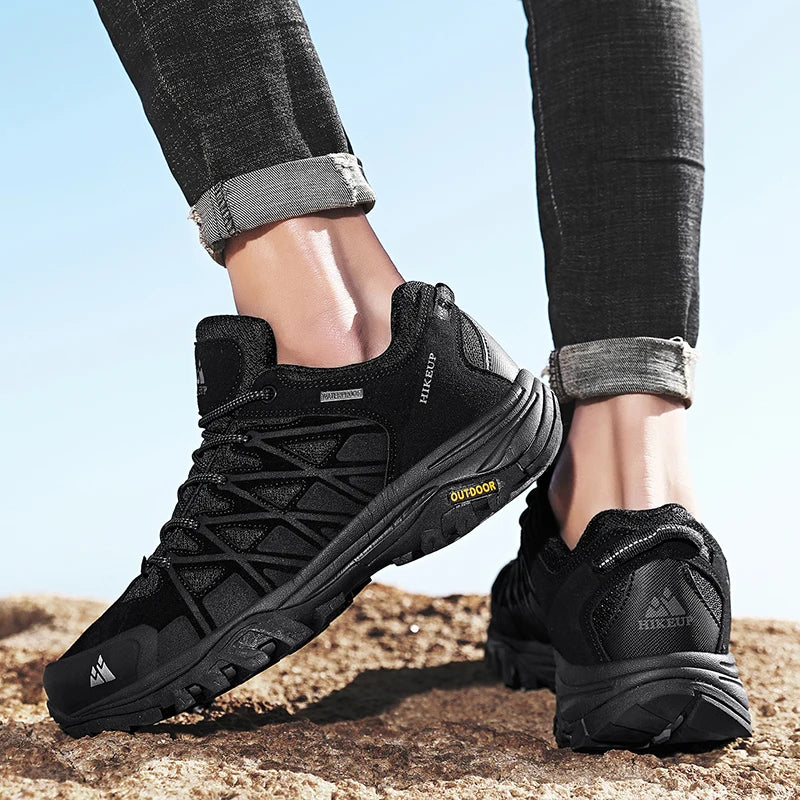 HIKEUP Men’s Hiking Shoes – Breathable Outdoor Trekking Sneakers
