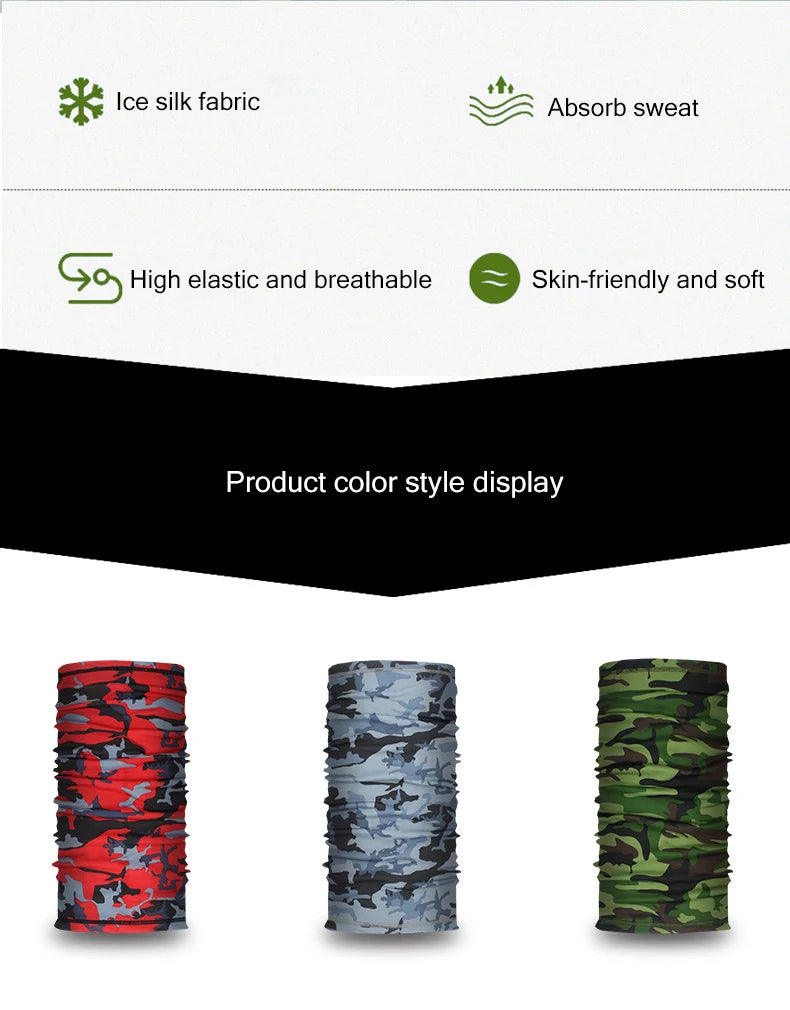 Outdoor Sport Bandana Neck Gaiter – Tactical Tube Scarf Face Cover
