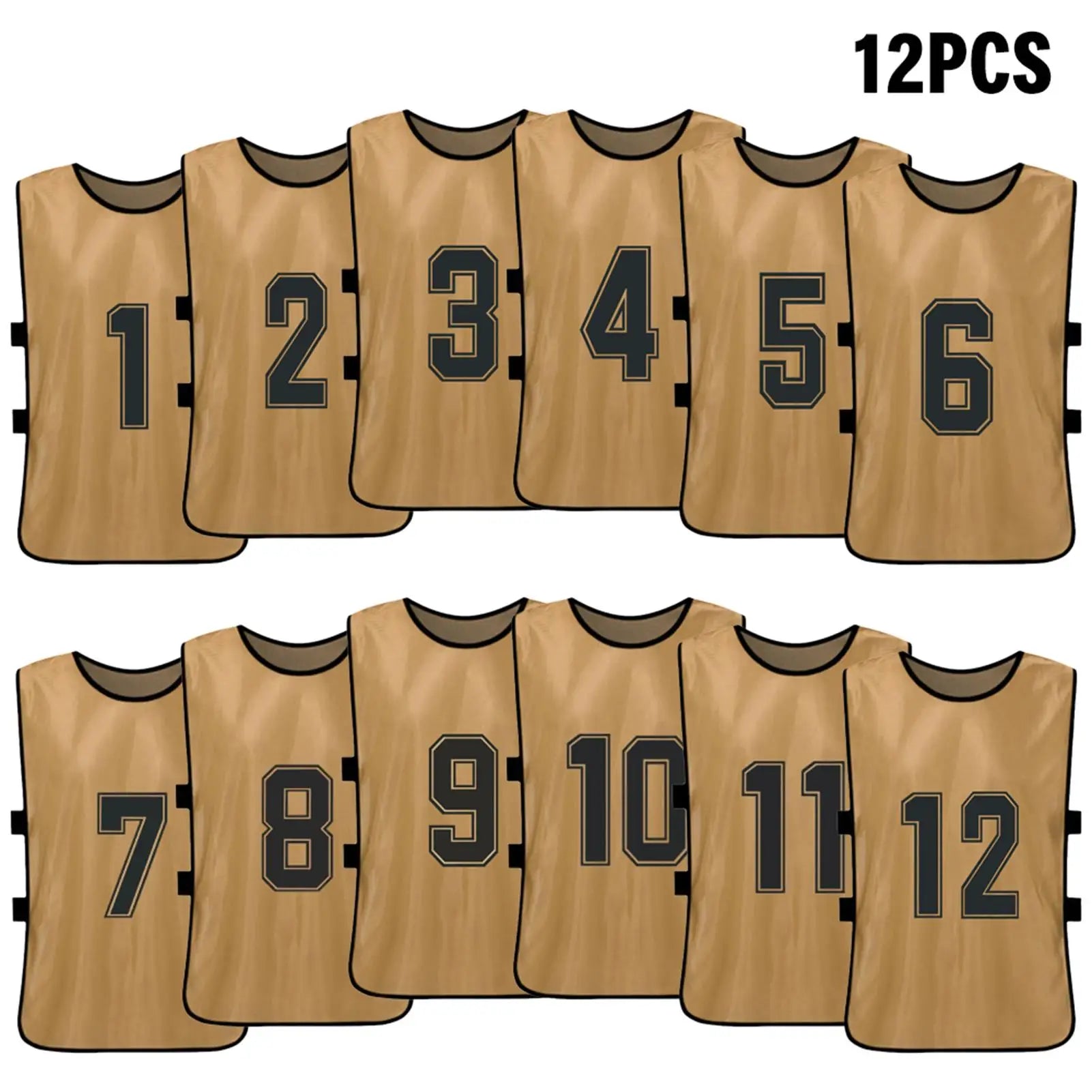 6/12PCS Kids’ Sports Pinnies – Quick-Dry Training Jerseys