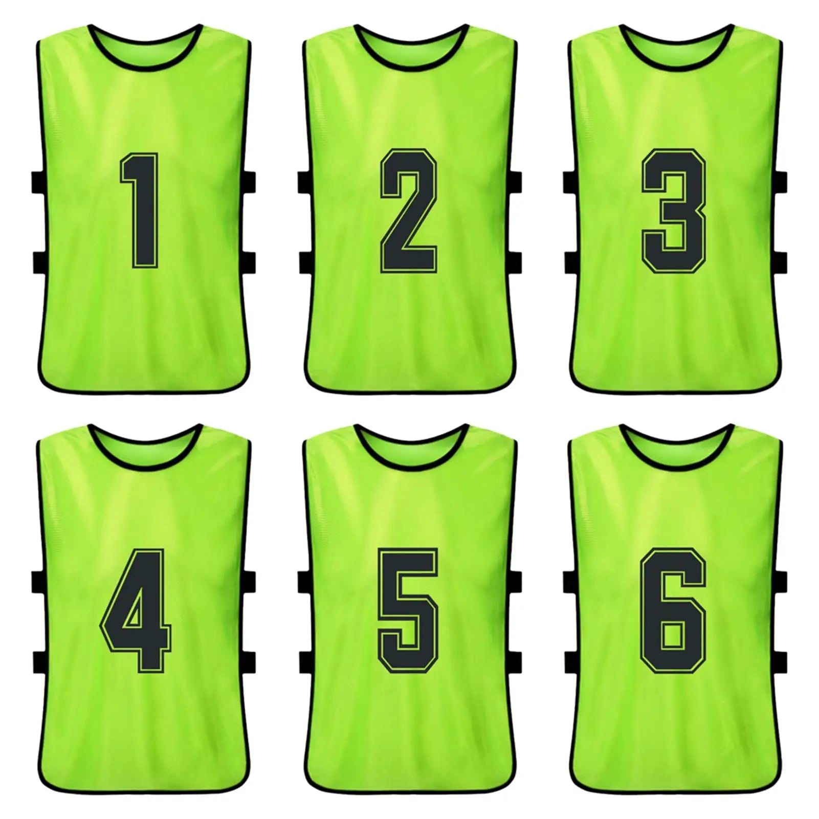 6/12PCS Kids’ Sports Pinnies – Quick-Dry Training Jerseys