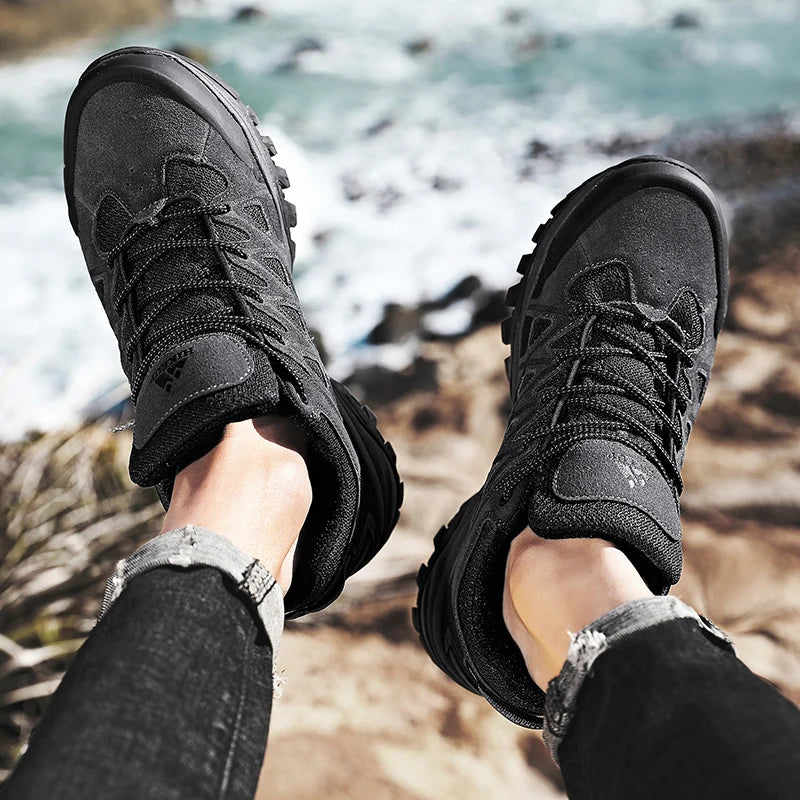 HIKEUP Men’s Hiking Shoes – Breathable Outdoor Trekking Sneakers