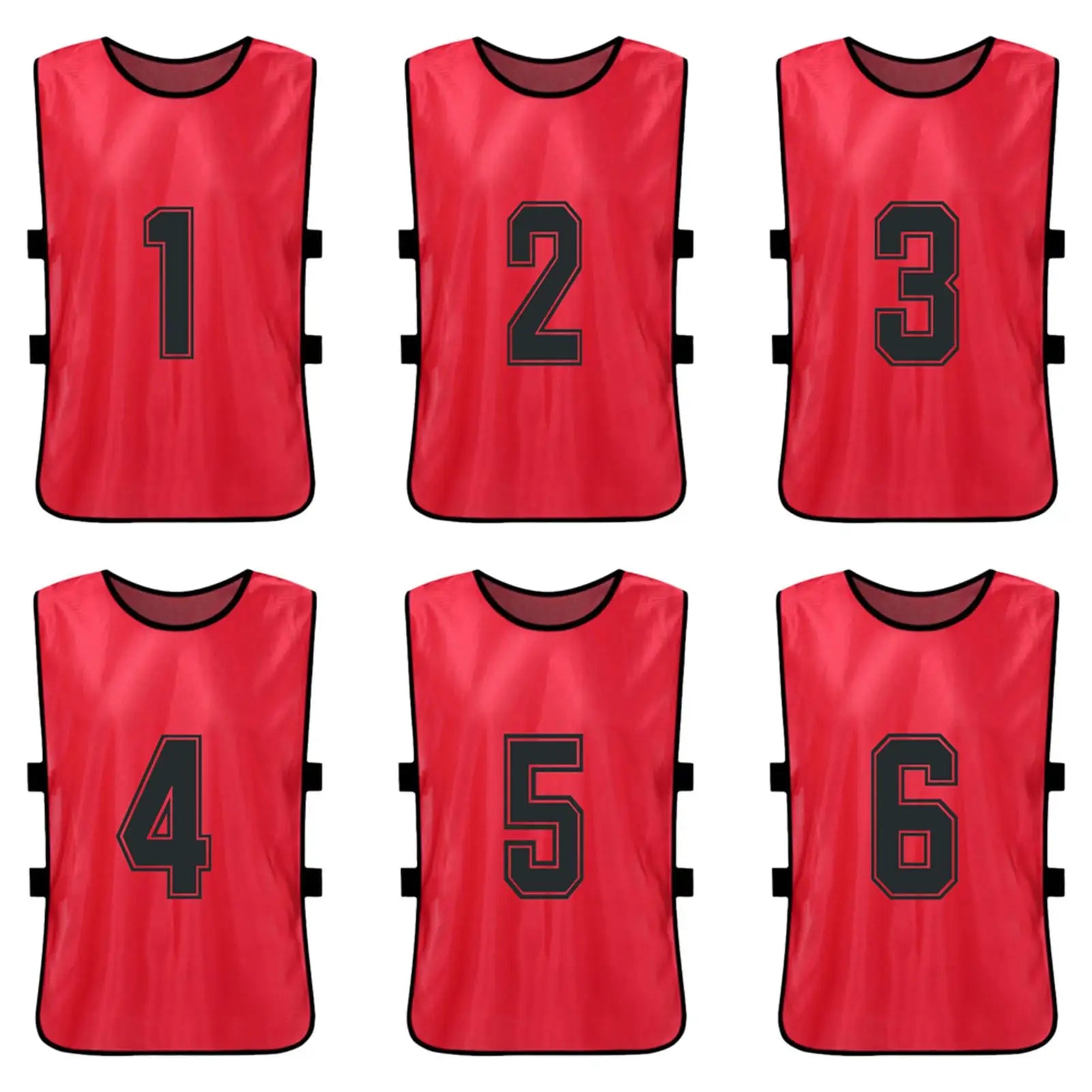 6/12PCS Kids’ Sports Pinnies – Quick-Dry Training Jerseys