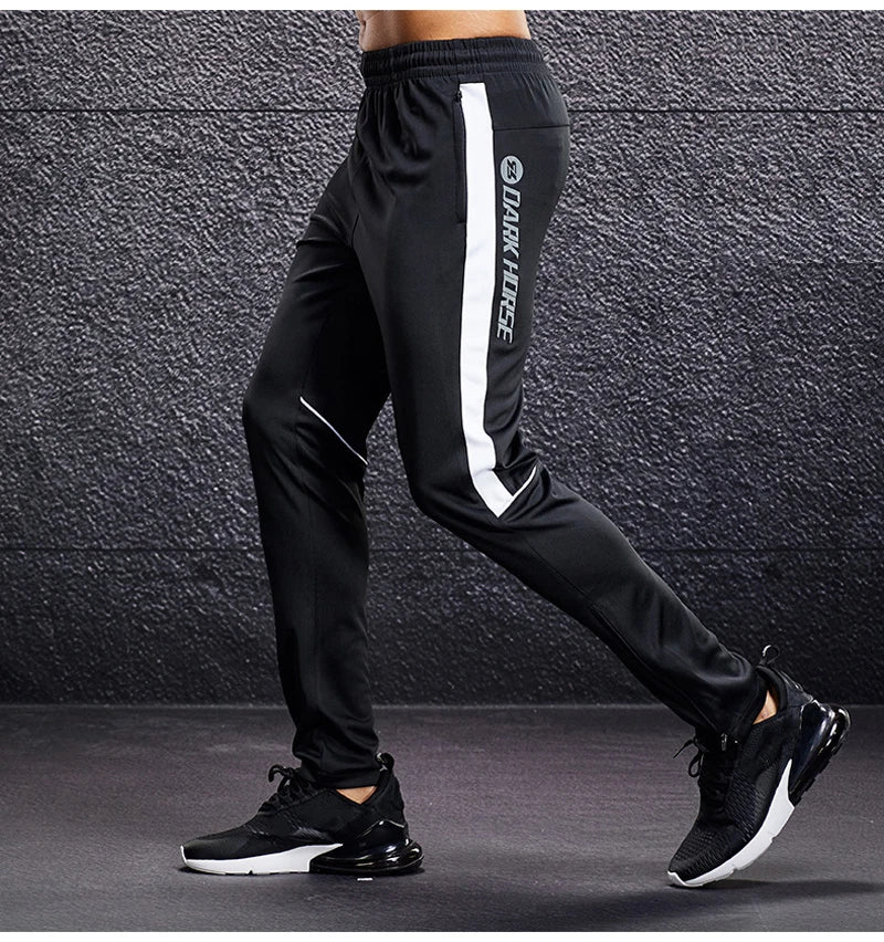 Men’s Sports Running Pants – Zipper Pocket Training Trousers