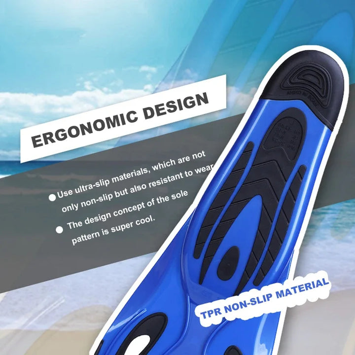 Adult Swimming & Diving Fins – Non-Slip Flexible Snorkel Flippers