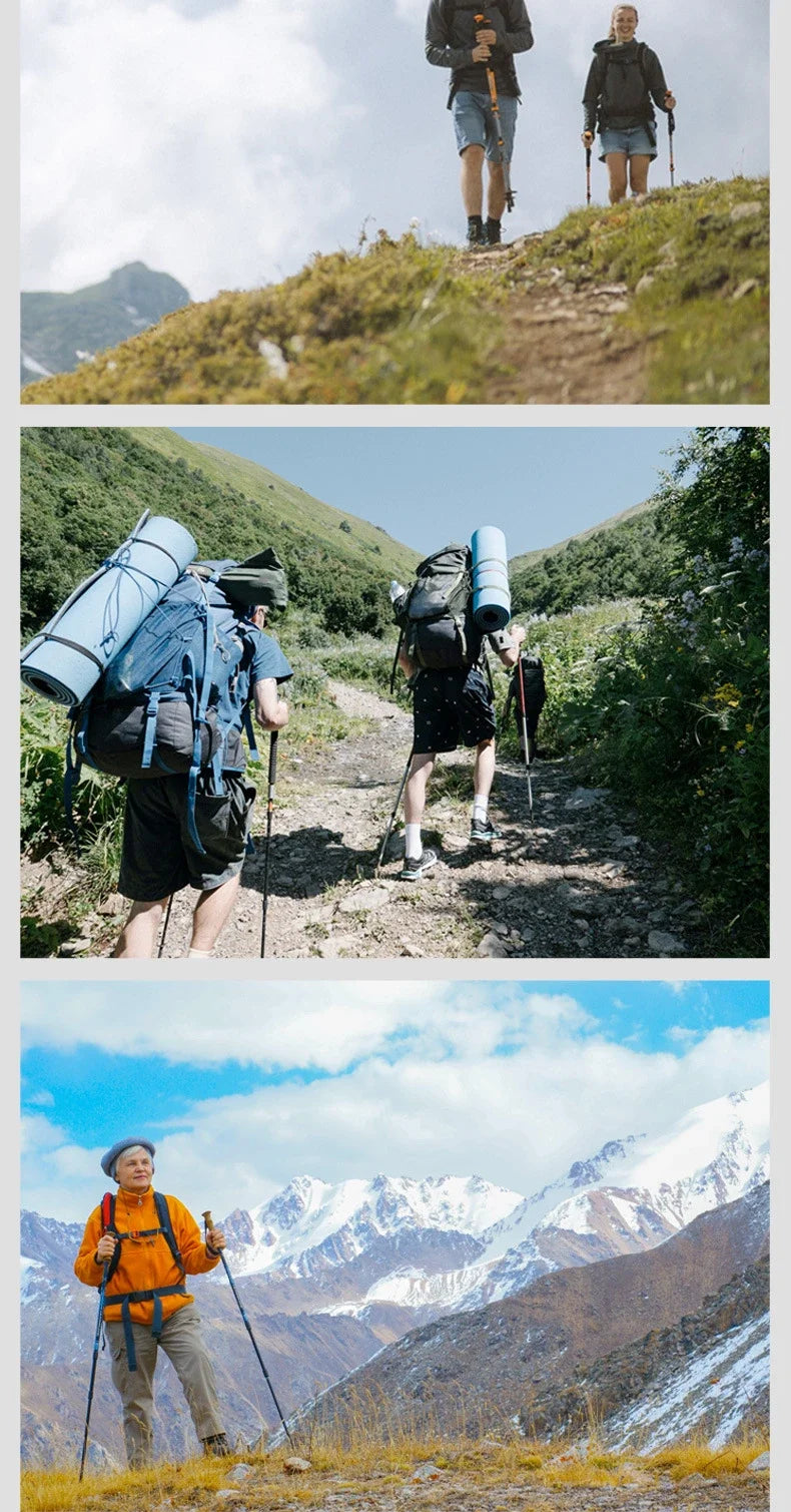 2PCS Trekking Poles – Ultralight Adjustable Hiking Walking Sticks with Quick Lock