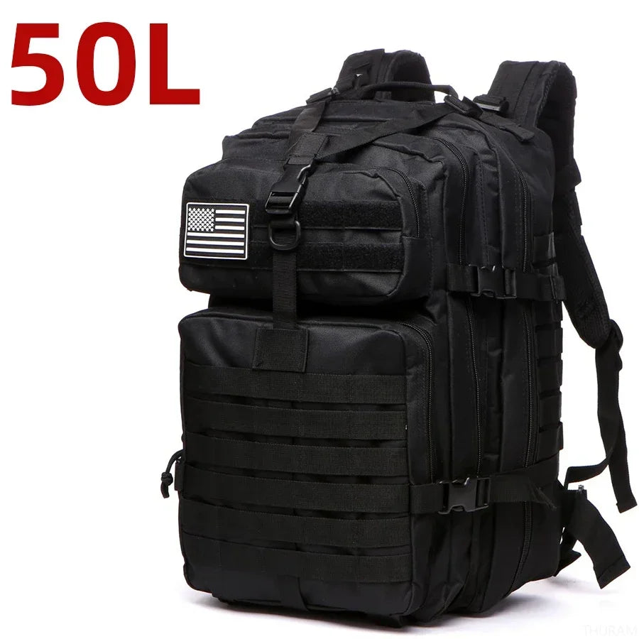 Tactical Nylon Backpack – 25L/50L Waterproof Outdoor Rucksack