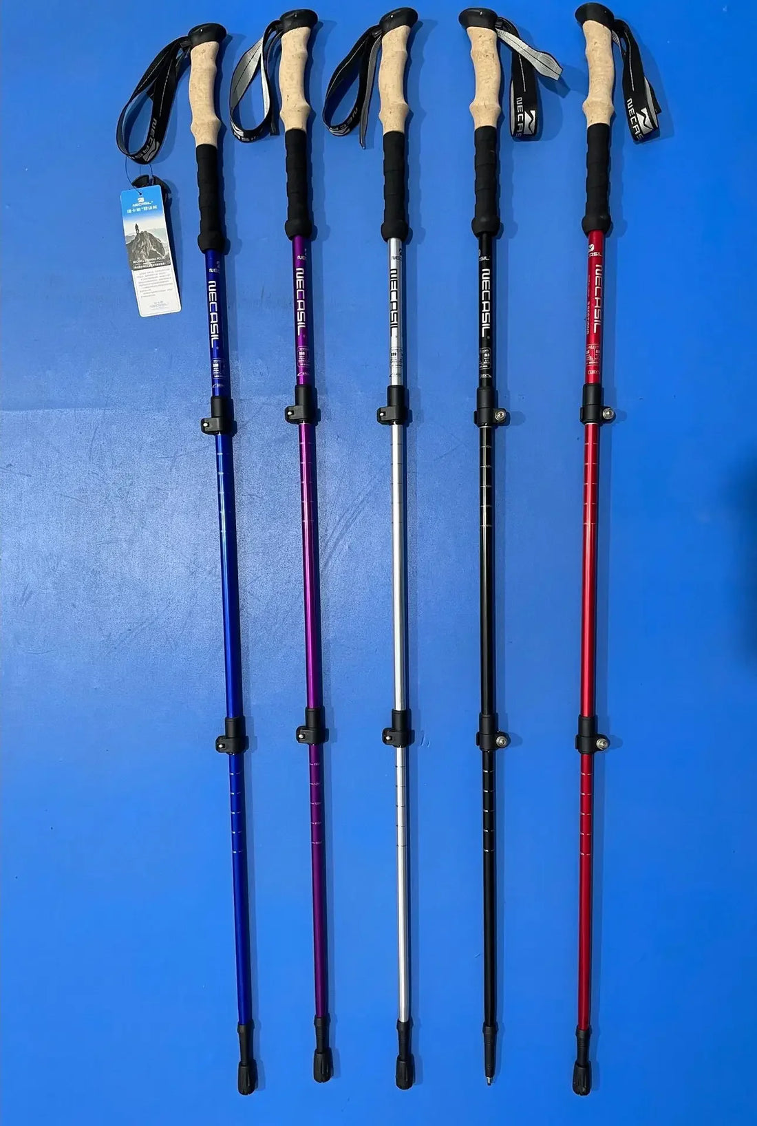 2PCS Trekking Poles – Ultralight Adjustable Hiking Walking Sticks with Quick Lock