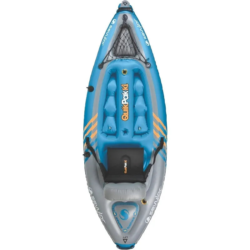 Sevylor QuickPak K1 – 1-Person Inflatable Kayak with Backpack Carry