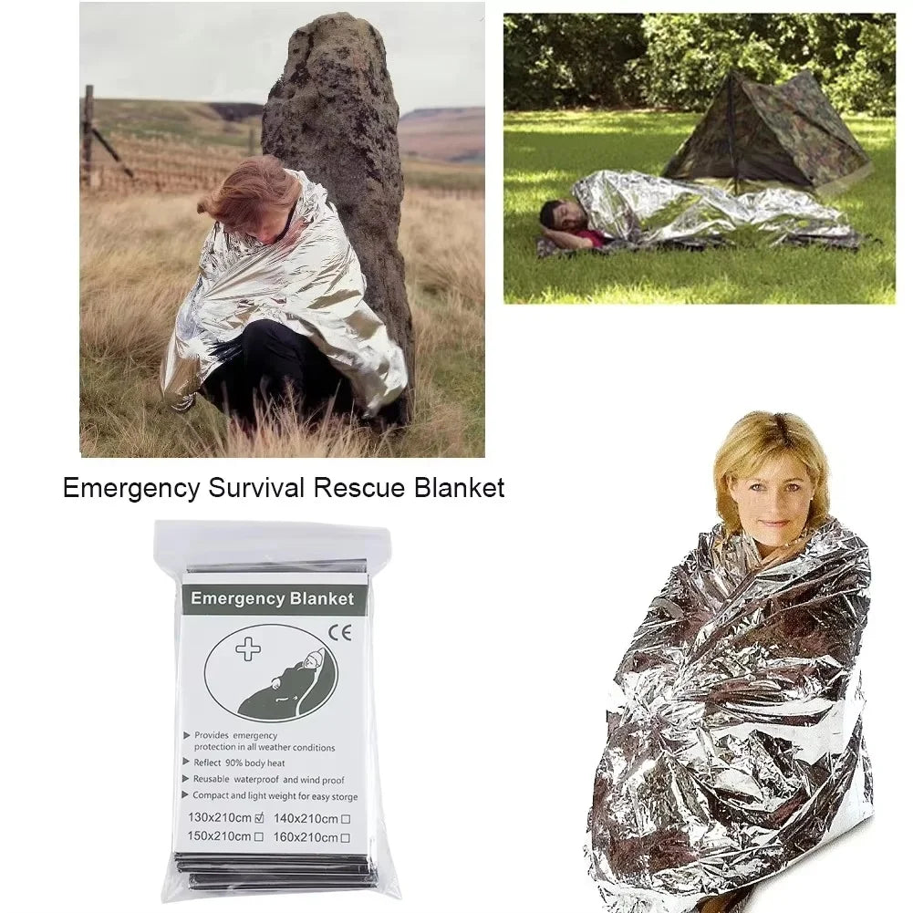 Emergency Survival Blanket – Waterproof & Windproof Thermal Foil Blanket