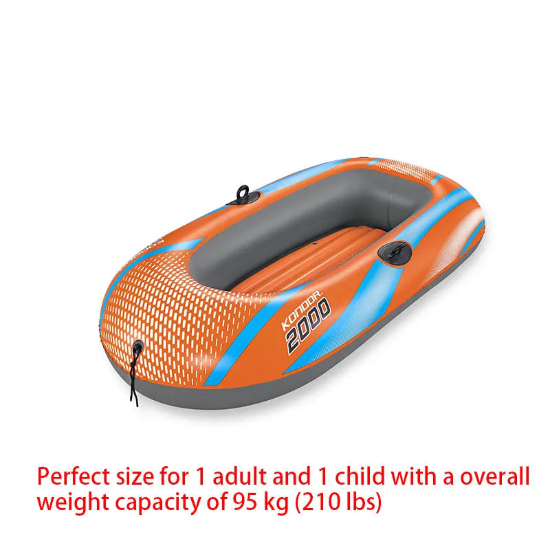 Bestway Inflatable Kayak – Heavy Duty PVC Rafting Boat for 1–3 Persons