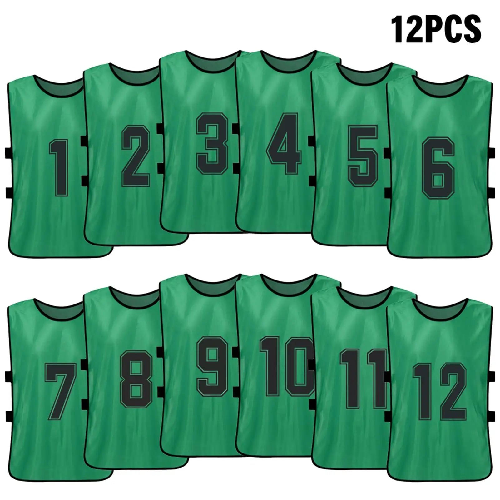 6/12PCS Kids’ Sports Pinnies – Quick-Dry Training Jerseys