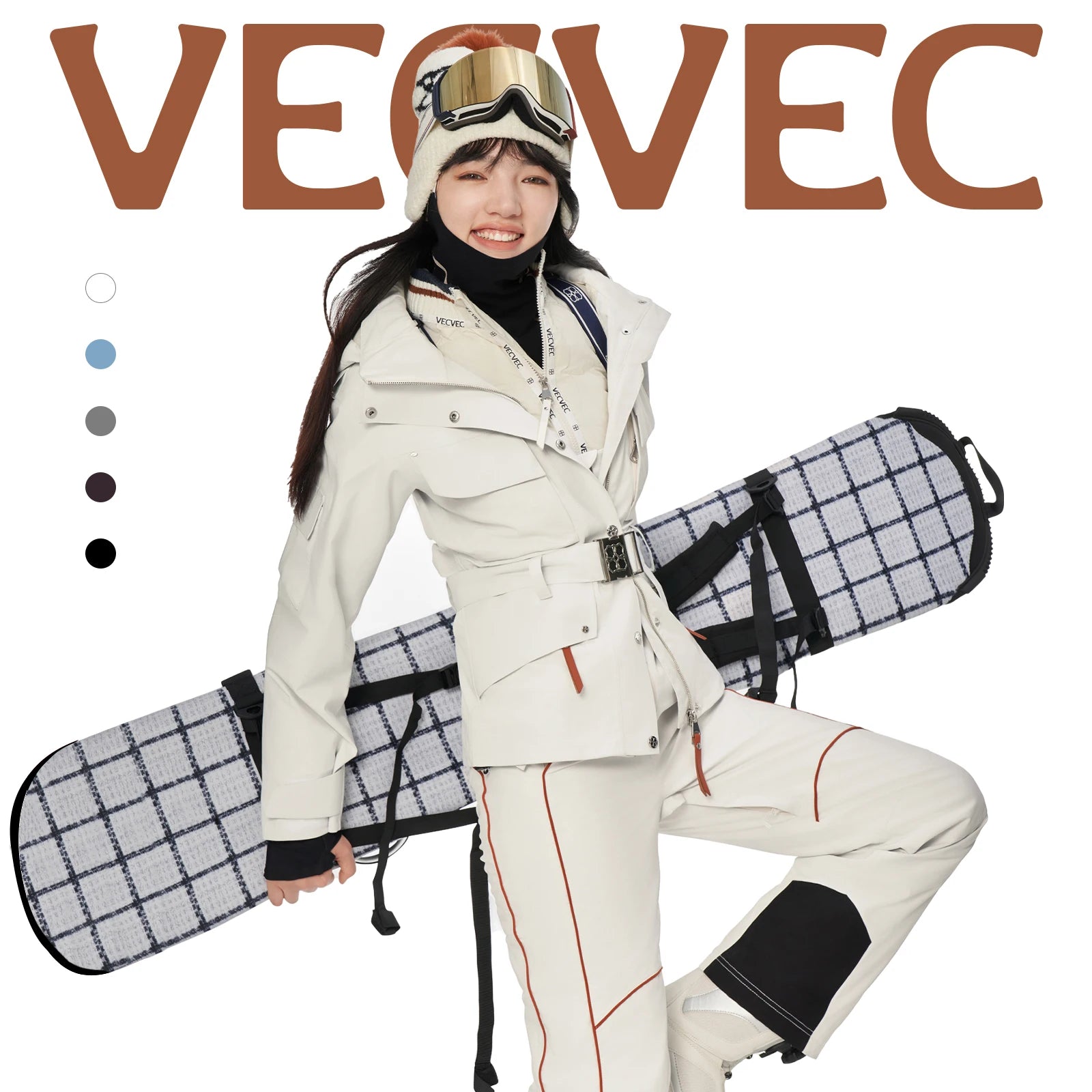 VECVEC Women’s Ski Jacket – Warm, Waterproof & Windproof Freestyle Coat