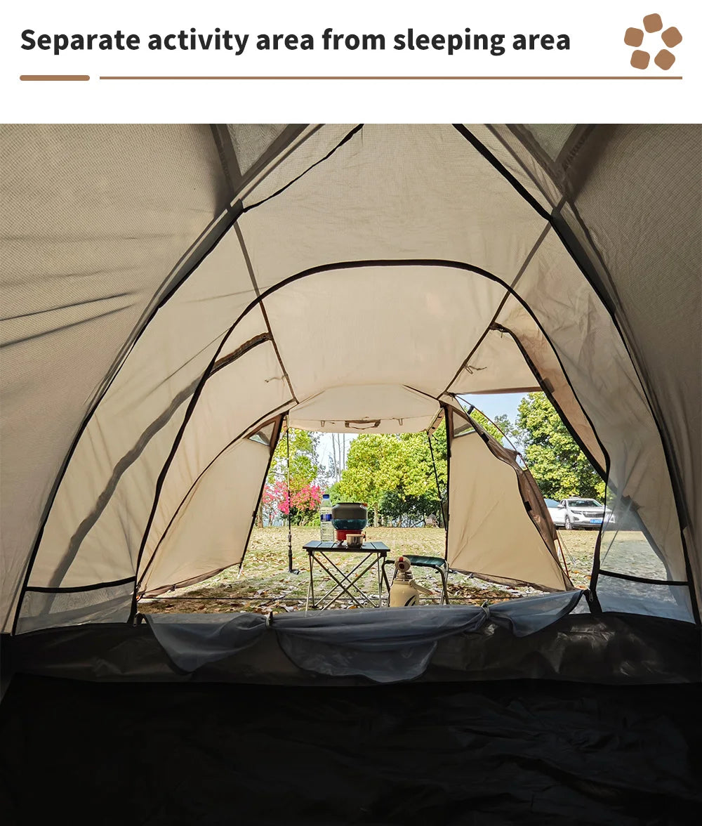 2-Person Fireproof Winter Tent – Waterproof 4-Season Dome with Stove Jack