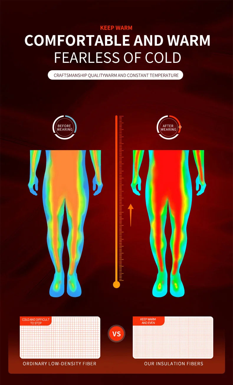 Men’s Warm Plush Pants – Winter Sports Bottoms Slim Fit