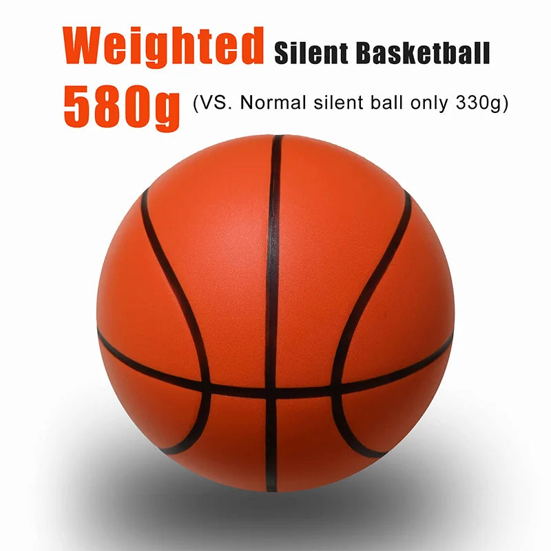Silent Basketball – Airless Foam Indoor Training Ball, Quiet Dribbling, Size 5/6/7