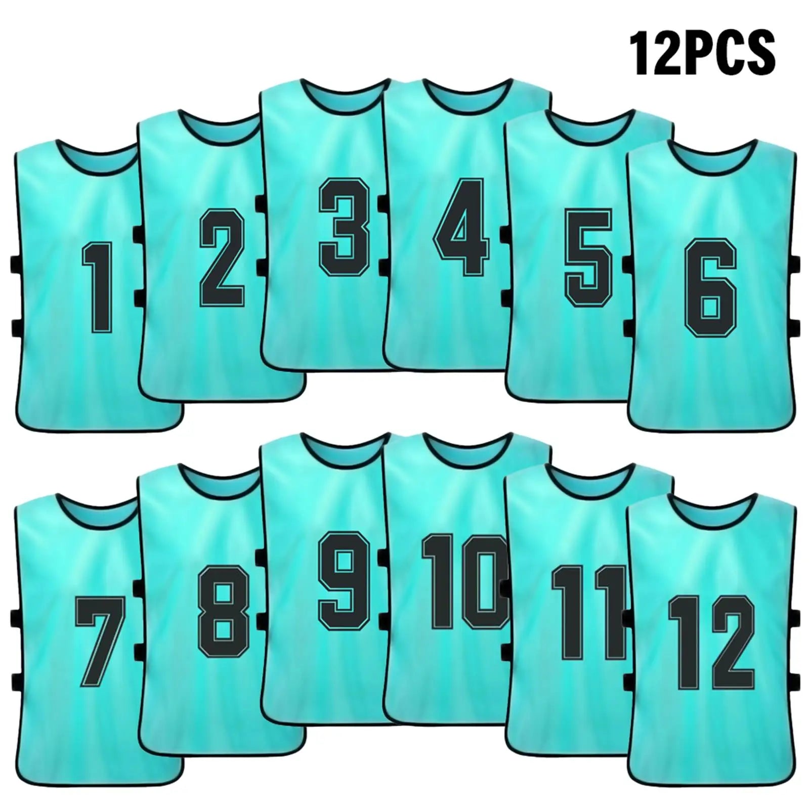 6/12PCS Kids’ Sports Pinnies – Quick-Dry Training Jerseys