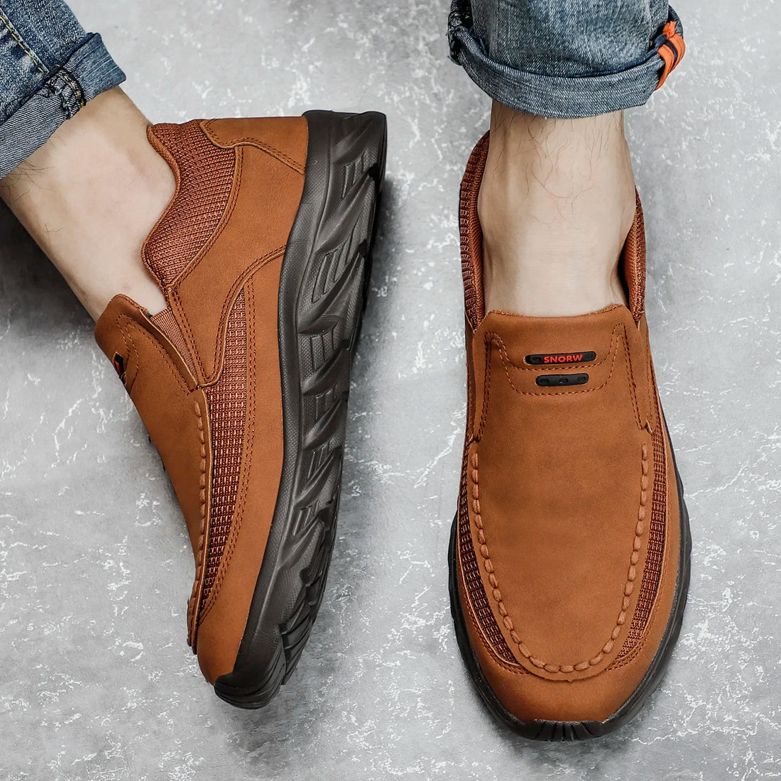 2024 Men’s Leather Casual Shoes – Breathable Loafers & Sneakers