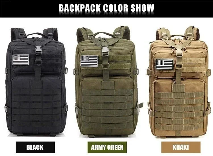30/50L Tactical Backpack – Outdoor Survival & Hiking Molle Pack