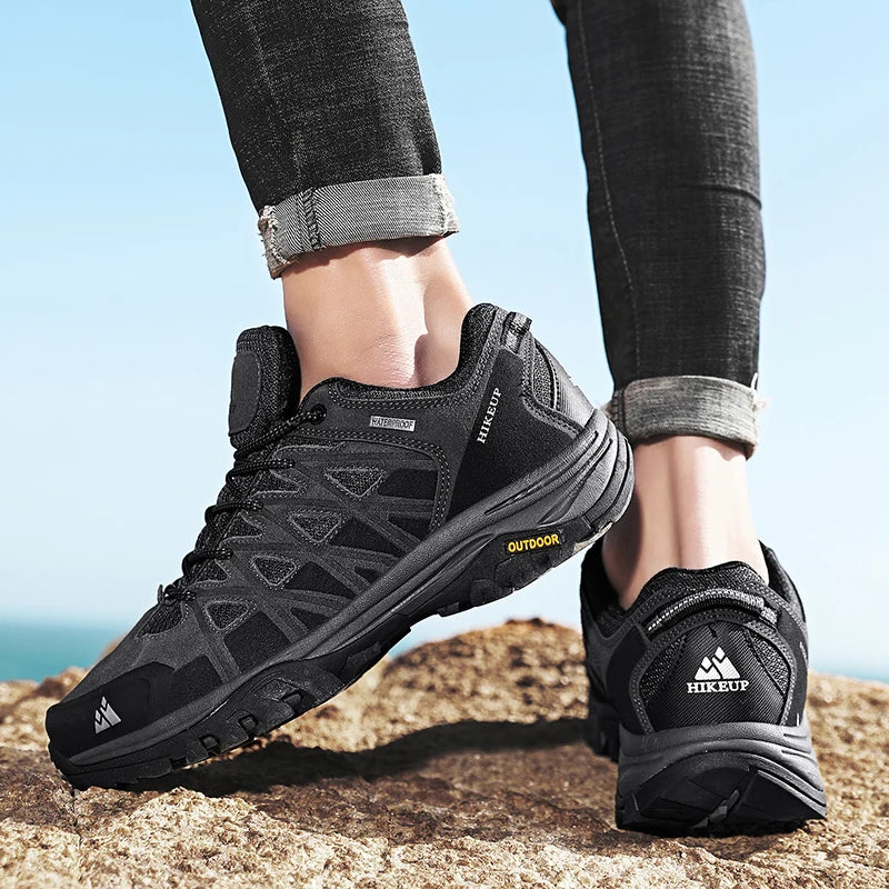 HIKEUP Men’s Hiking Shoes – Breathable Outdoor Trekking Sneakers
