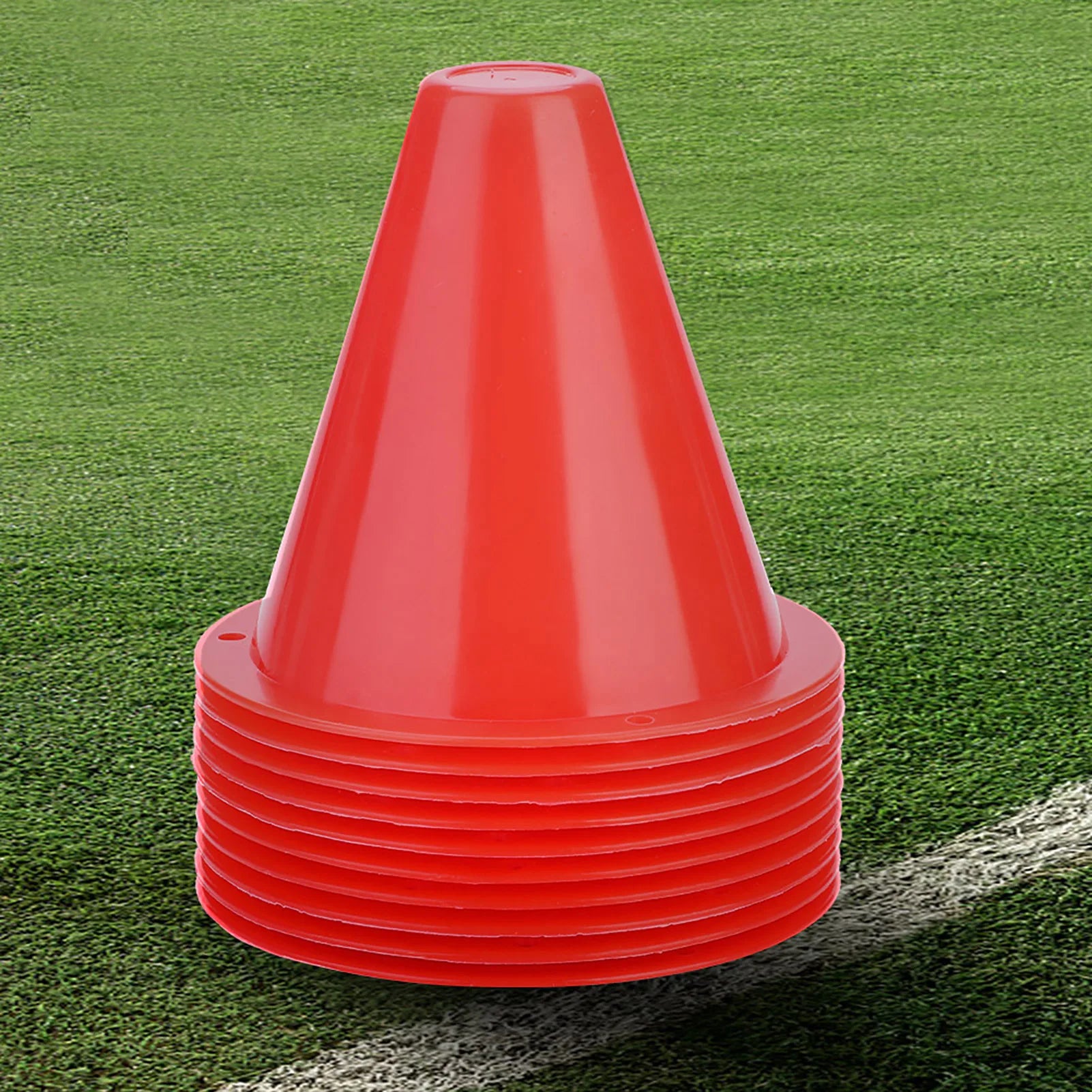 10Pcs Soccer Training Cones – Plastic Football Marker Barriers