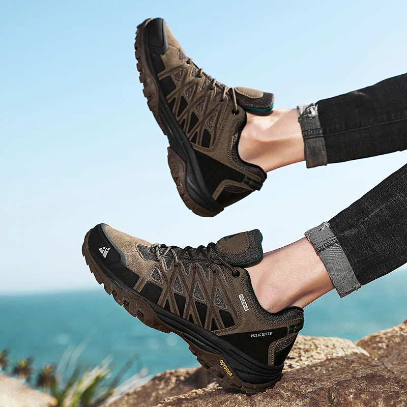 HIKEUP Men’s Hiking Shoes – Breathable Outdoor Trekking Sneakers