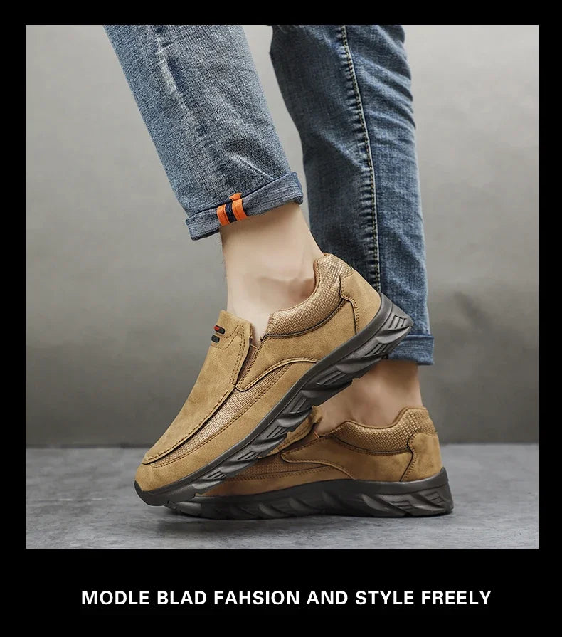 2024 Men’s Leather Casual Shoes – Breathable Loafers & Sneakers