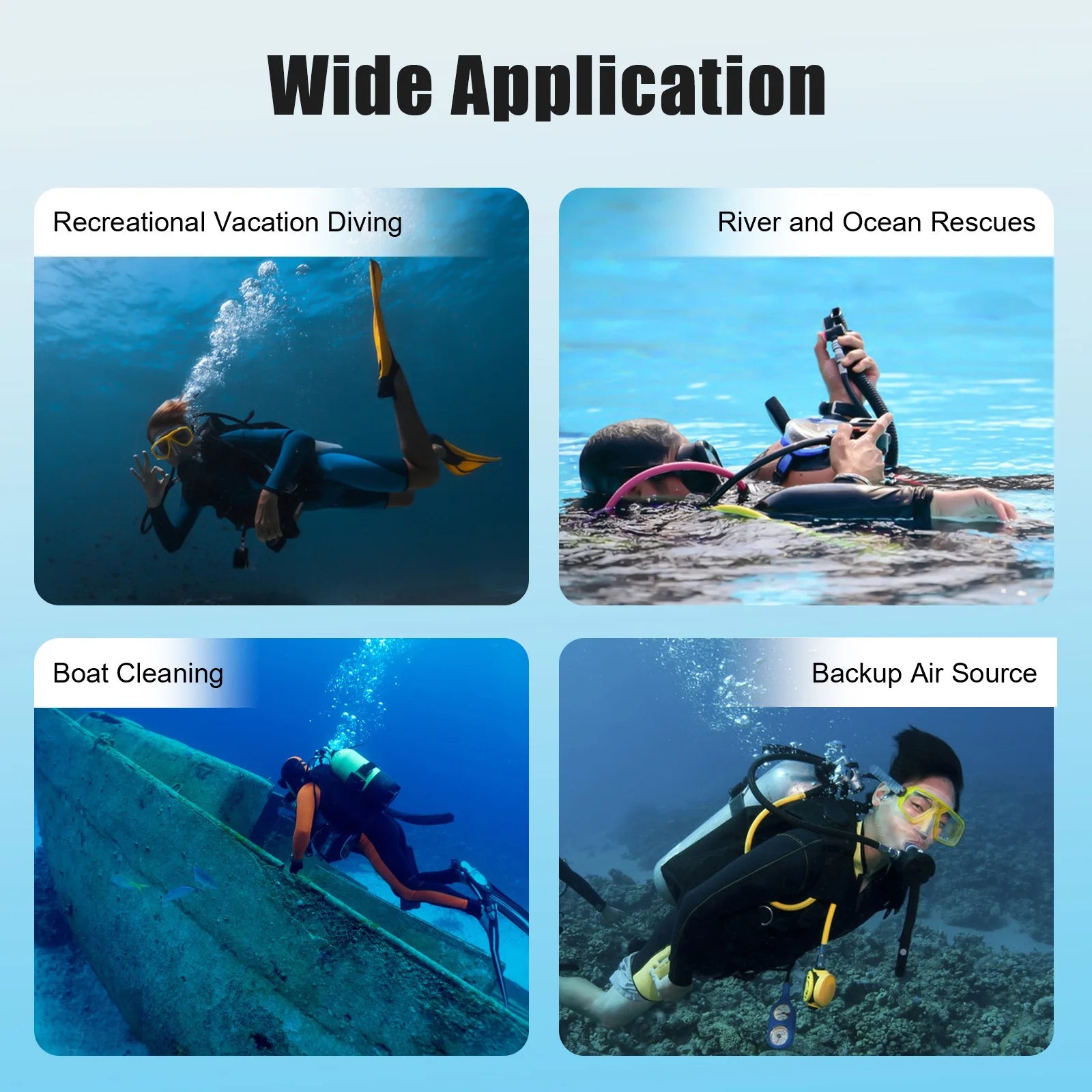 0.5L Mini Scuba Tank – Portable Diving Cylinder for 5–10 Min Underwater Use