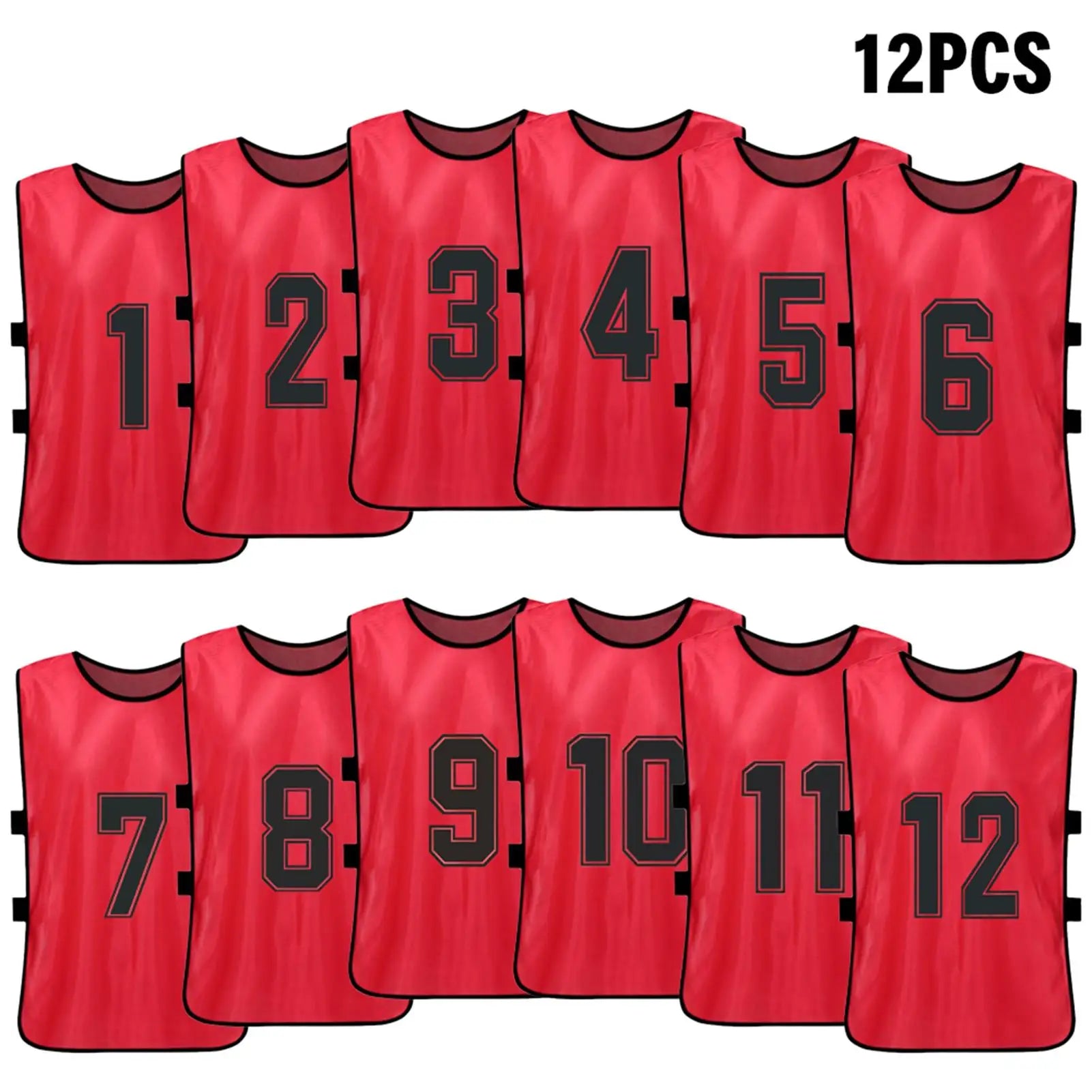 6/12PCS Kids’ Sports Pinnies – Quick-Dry Training Jerseys