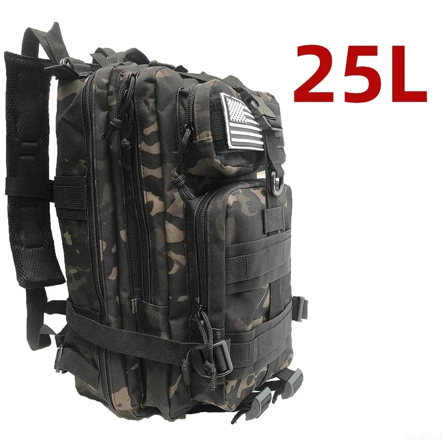 Tactical Nylon Backpack – 25L/50L Waterproof Outdoor Rucksack