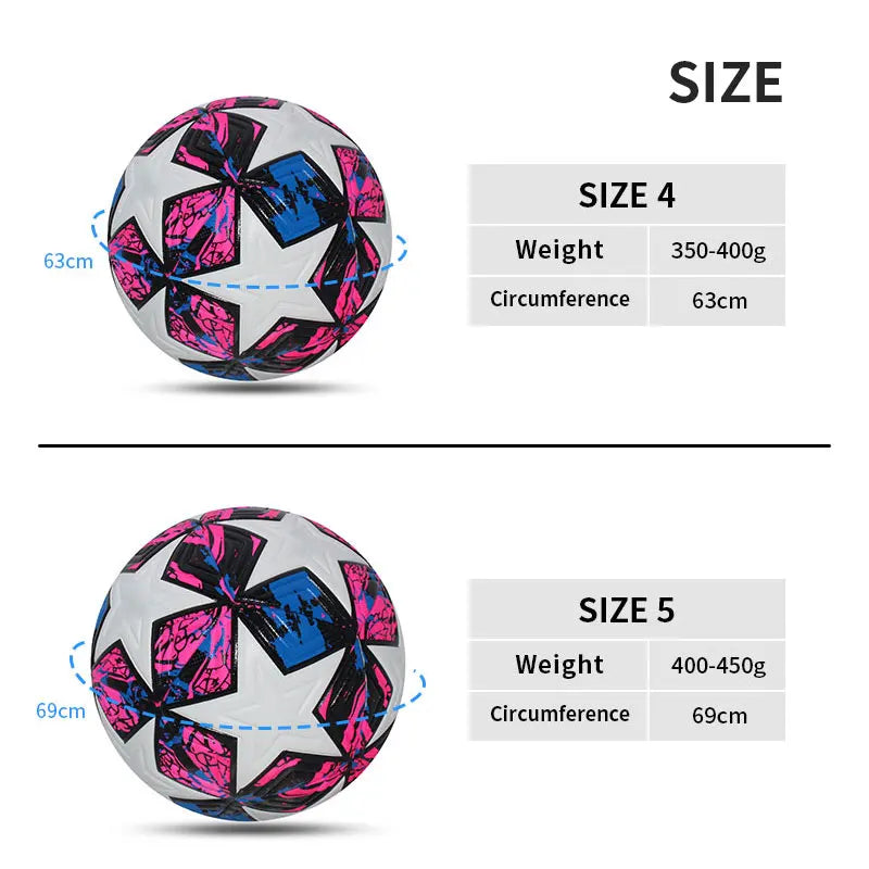 Standard Soccer Ball – Professional Match & Training Ball, Size 4/5